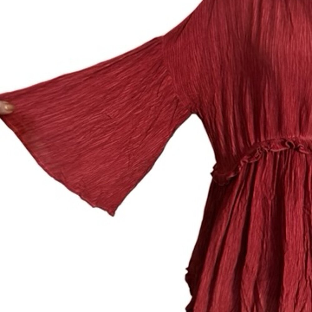 NWT   RICH  SPICE COLOR BOHO TOP SMALL  OVERSIZED        BIN #L - Picture 4 of 7